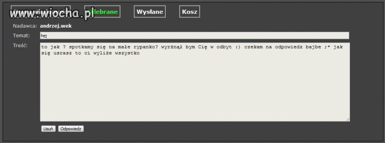 Dostanie czegoś takiego.
