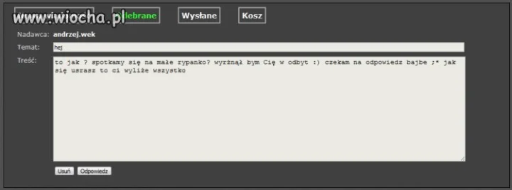 Dostanie czegoś takiego.