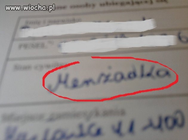 Stan cywilny - "Menżadka"
