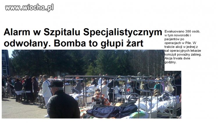 Głupi żart bombowy.
