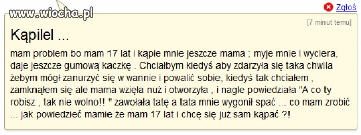 Kąpiel 17-latka ...