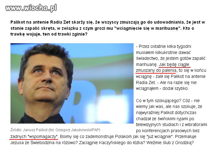 Kto o trawkę wojuje, ten od trawki zginie?