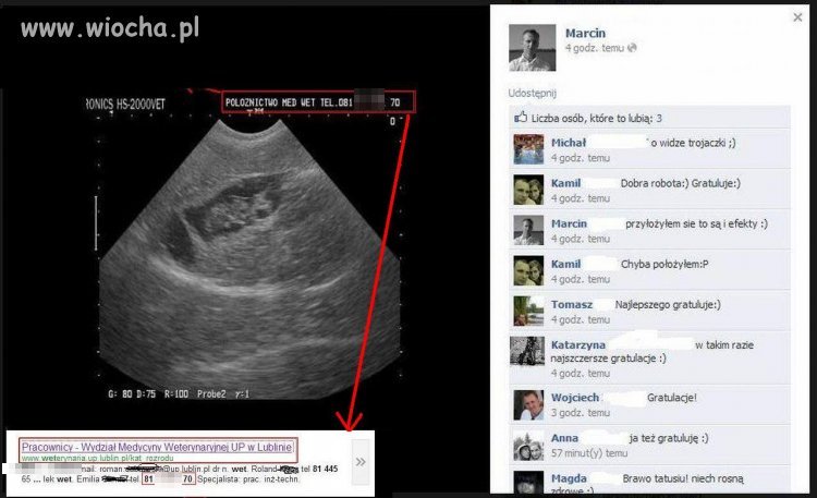"Będe Tatą"- opis pod zdjęciem