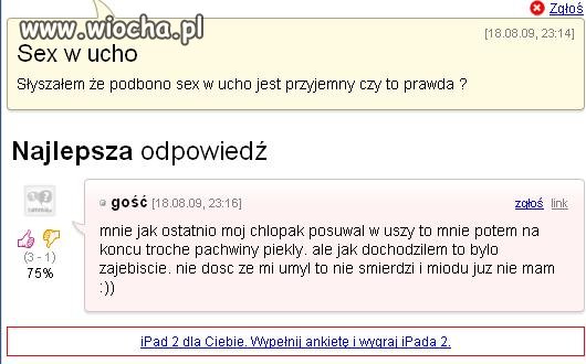 Sex w ucho