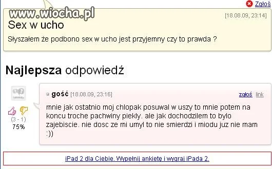 Sex w ucho