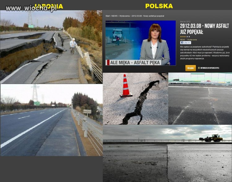 Japonia po trzęsieniu, Polska od nowości...