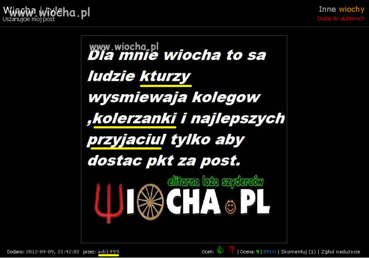 Wiocha na wiosce