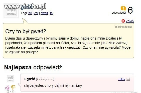 To coś złego..?
