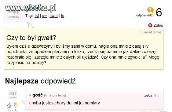 To coś złego..?