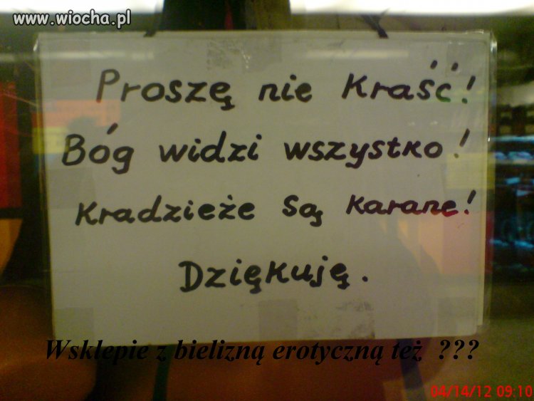 Czy w sklepie z bielizną erotyczną jest też Bóg 