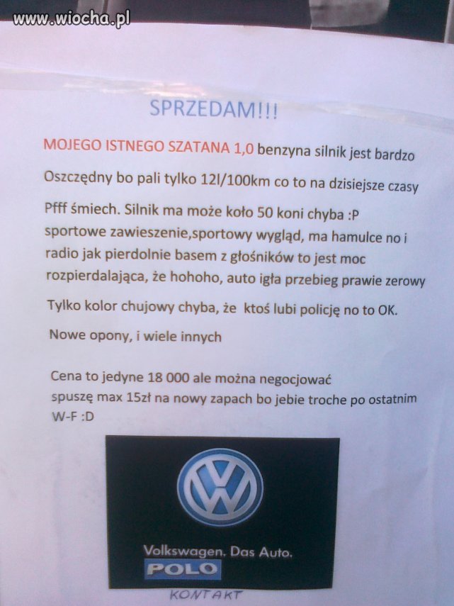 Sprzedam!! Volkswagen Polo.