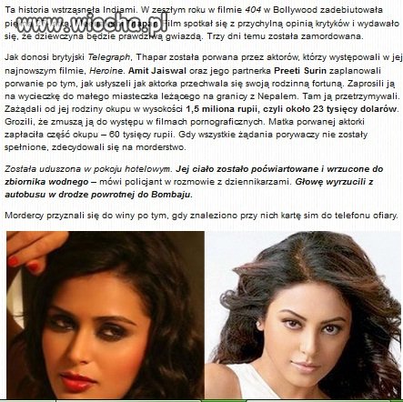 Porwali i poćwiartowali piękną bollywoodzką 