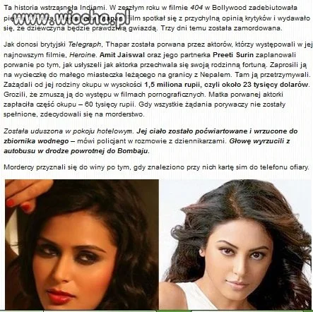 Porwali i poćwiartowali piękną bollywoodzką 