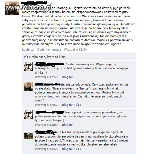 Problem po wypiciu tigera