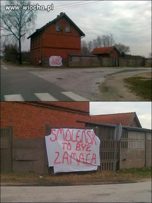 Stwierdzenie w pobliskiej miejscowości