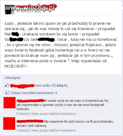 Ostra spinka na Fejsie