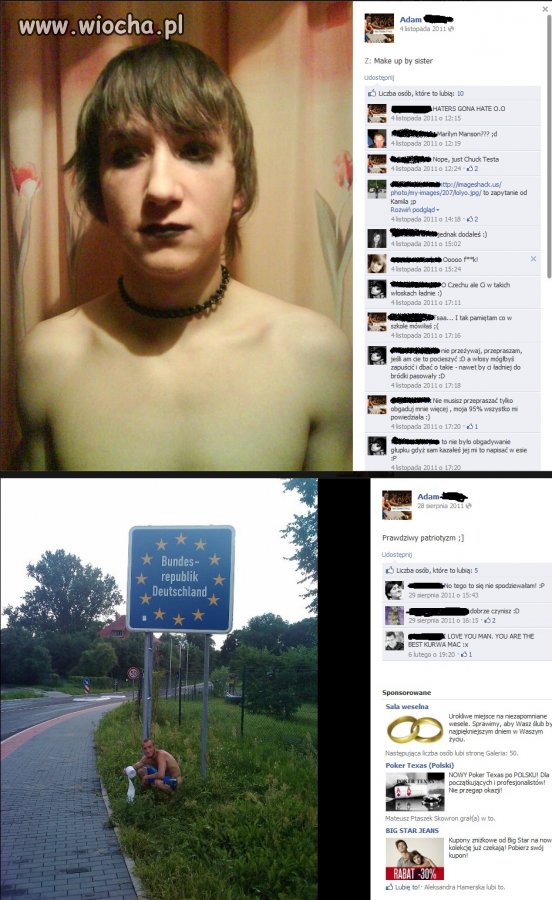Malowanie się jak baba i sranie na granicy