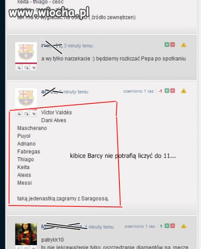Barcelońscy kibice...