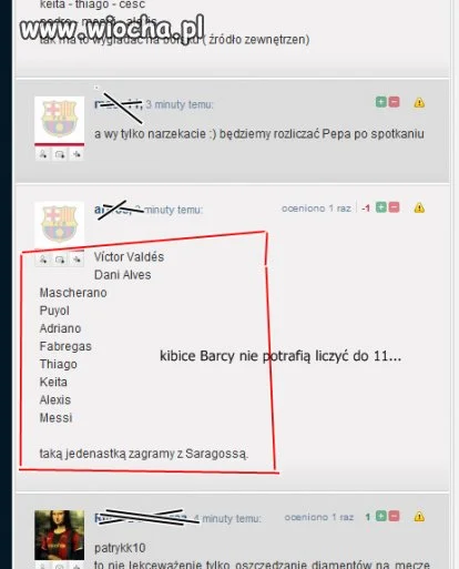 Barcelońscy kibice...