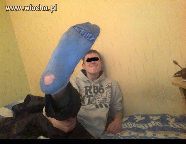 Ależ mam ładną skarpetkę