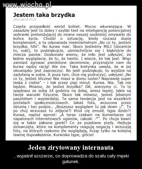Szczerze mówiąc, niektóre zachowania 