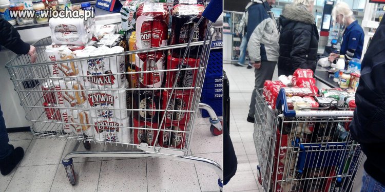 Świąteczne zakupy pewnej pani w Tesco 