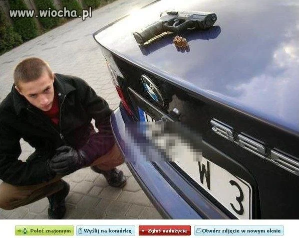 BMW, Glock17, Czarne rękawice
