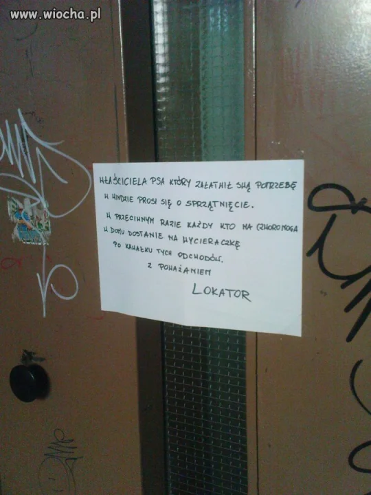 Zdenerwowany lokator...