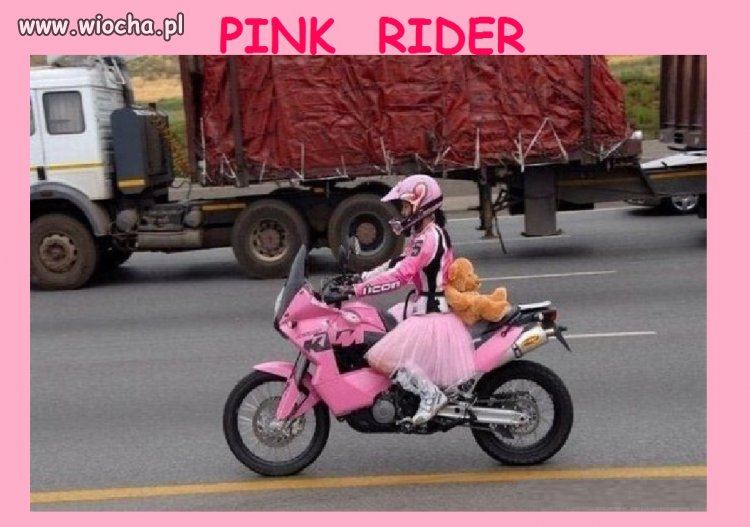 Bardzo grzeczna motocyklistka,
