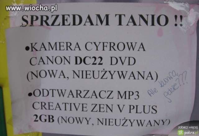 Ogłoszenie w Biedronce