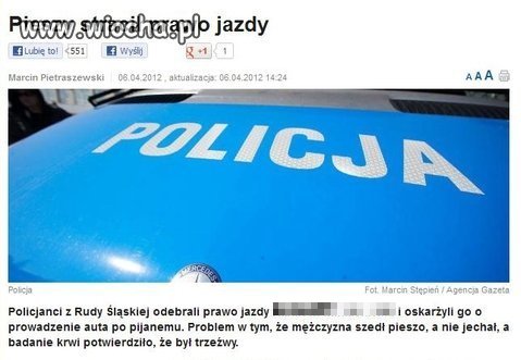 Jak łatwo jest u nas prawko stracić ...