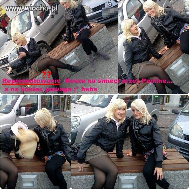 Blondynki i "reprezentowanie" kosza na śmieci