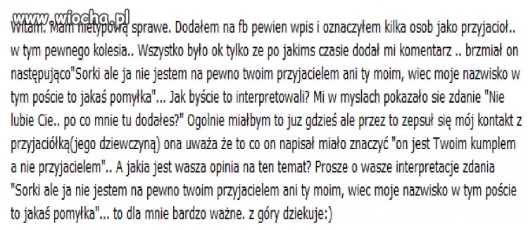 Ale mam duży problem...