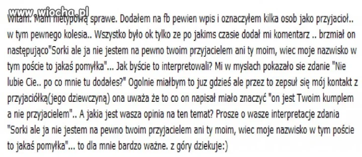 Ale mam duży problem...