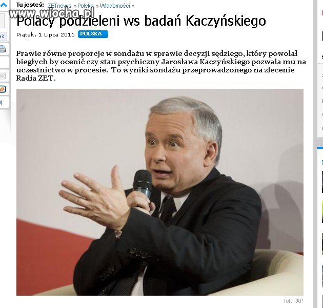 A wy jak oceniacie stan psychiczny Jarosława ?