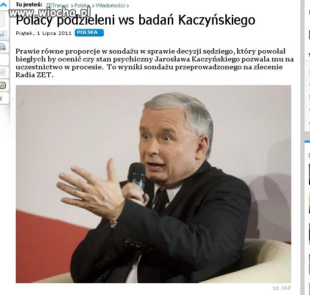 A wy jak oceniacie stan psychiczny Jarosława ?