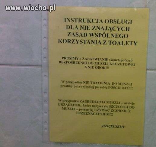Instrukcja toaletowa