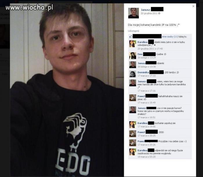 Gangster, fejzbuk, worki czarne
