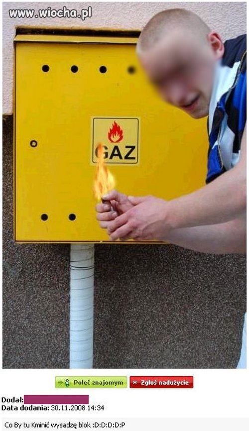 Chłopak ma nie źle nawalone pod kopułą 