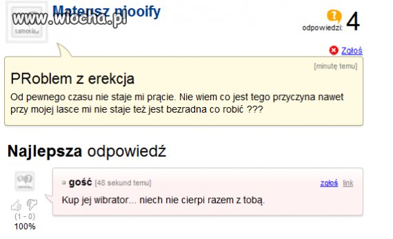 Problem z erekcją.
