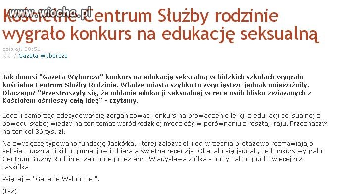 Księża będą uczyć Edukacji Seksualnej!!!