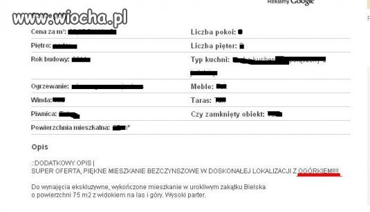 Piękne mieszkanie z OGÓRKIEM