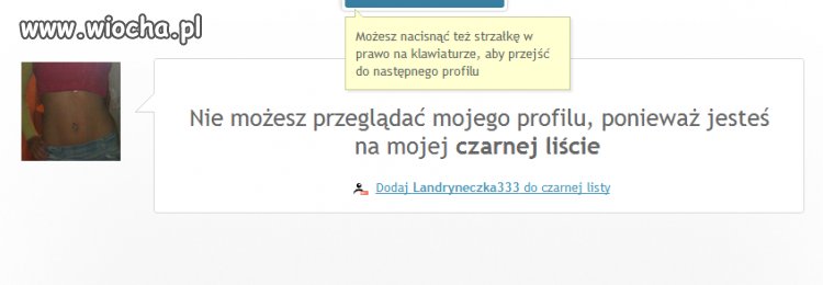 Skomentowałem jej profil