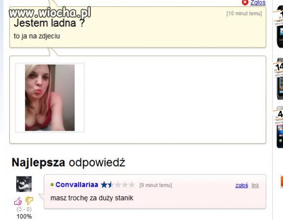 "Jestem ladna?"