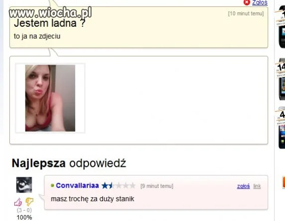 "Jestem ladna?"