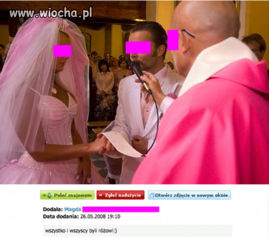 Różowy ślub