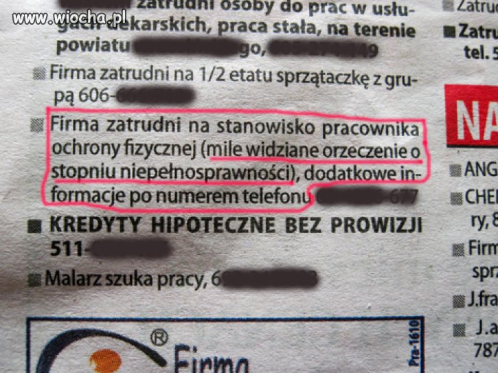 Firma zatrudni pracownika ochrony fizycznej...