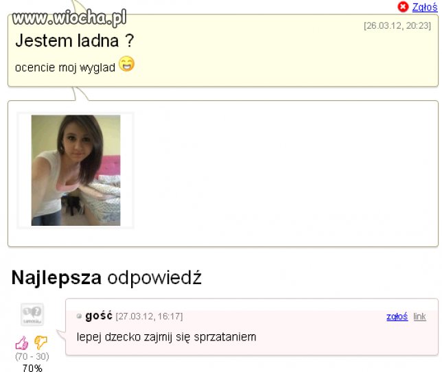 Się dziewczyna dowiedziała  