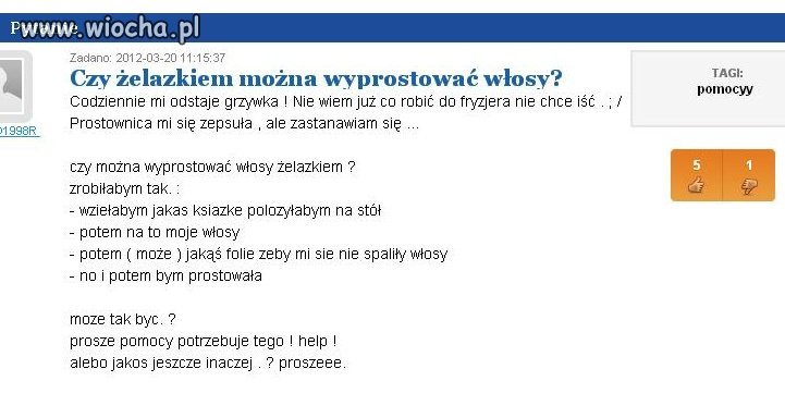 Czy żelazkiem można wyprostować włosy?