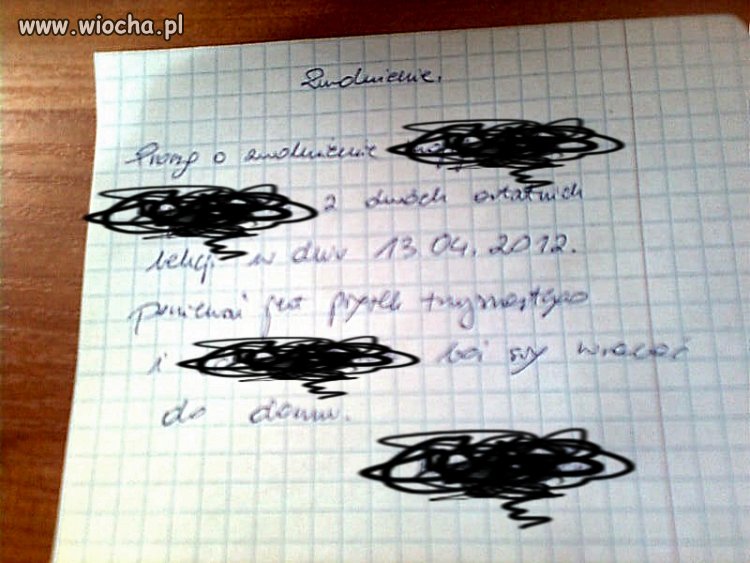 Nowoczesne zwolnienie haha